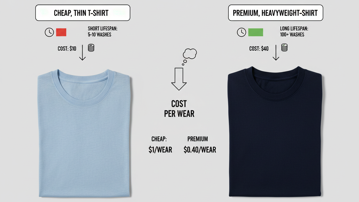 The cost-per-wear argument: why cheap basics are never actually cheap