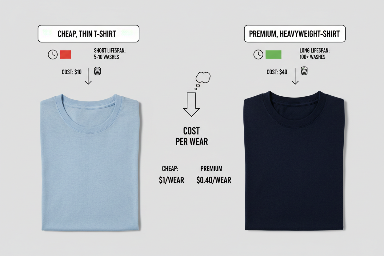 The cost-per-wear argument: why cheap basics are never actually cheap