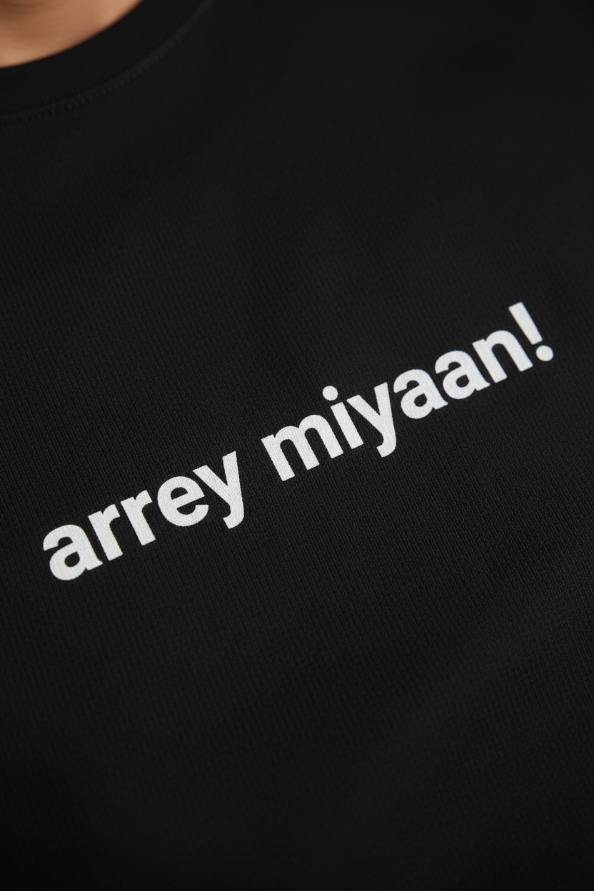 Arrey Miyaan! – Hyderabadi Slang Supima T-Shirt