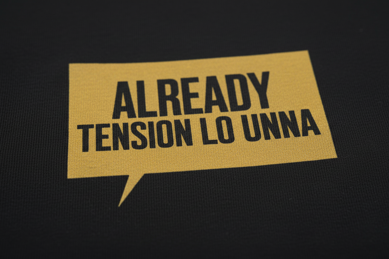 Already Tension Lo Unna – Telugu Slang Supima T-Shirt