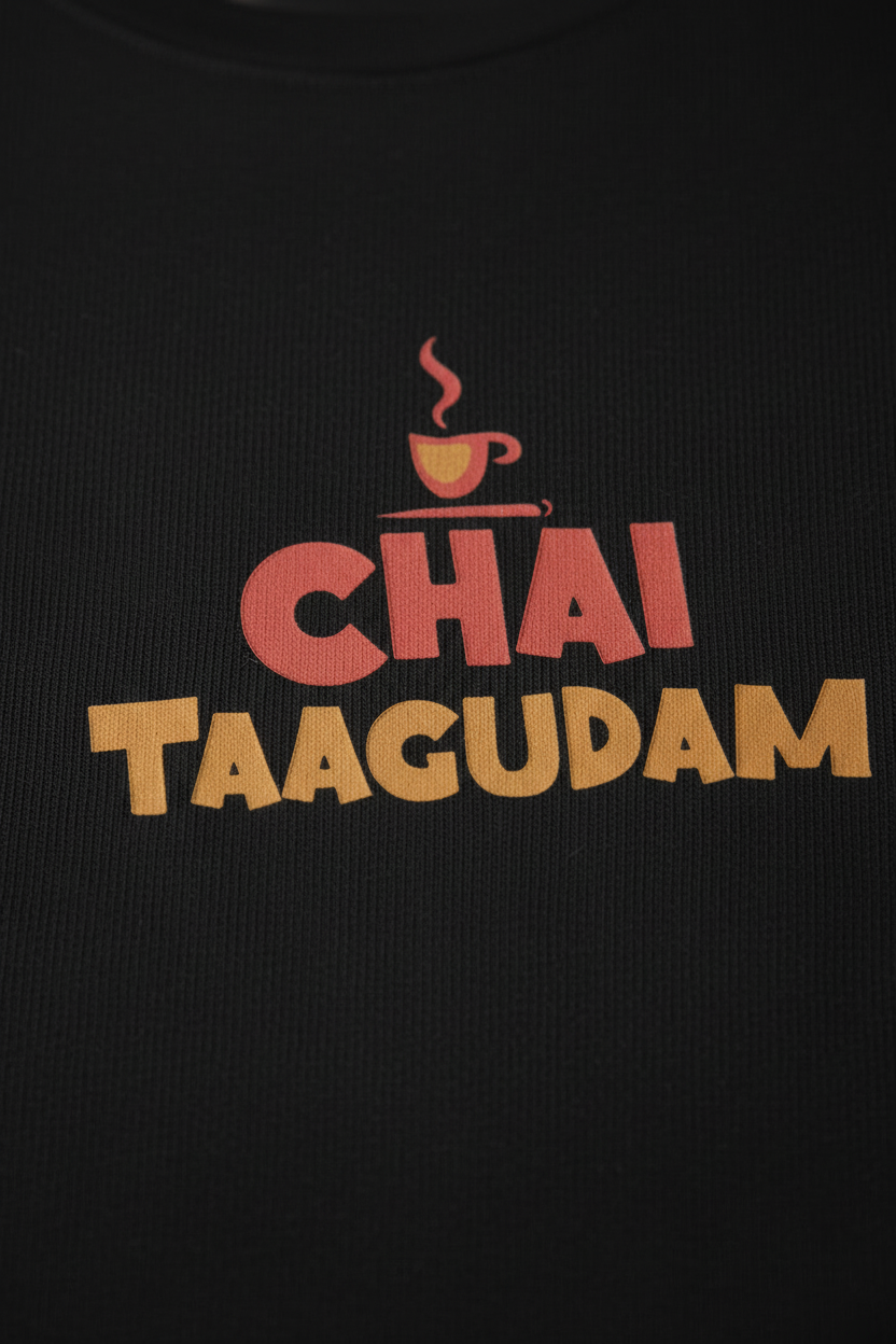 Chai Taagudam – Telugu Slang Supima T-Shirt