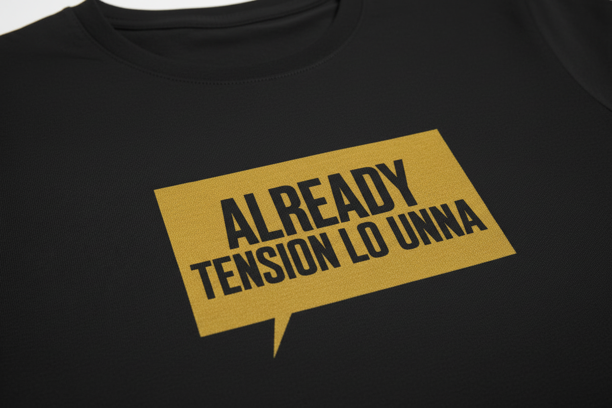 Already Tension Lo Unna – Telugu Slang Supima T-Shirt