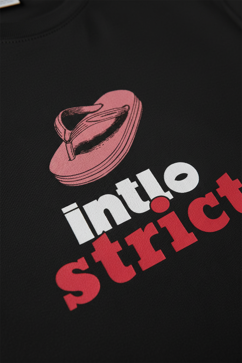 Intlo Strict – Telugu Slang Supima T-Shirt