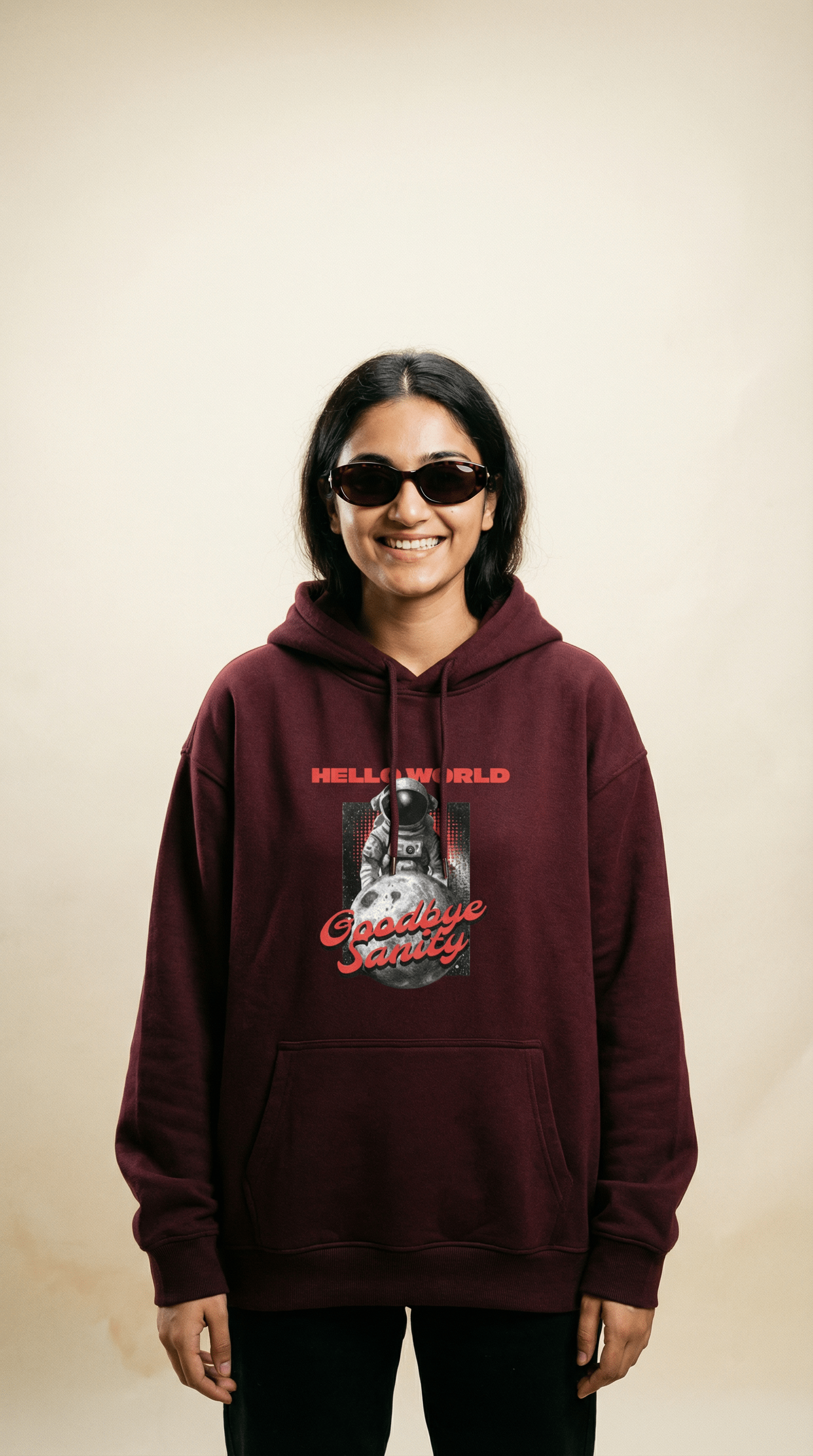 Hello World Goodbye Sanity - Unisex Oversized Hoodie